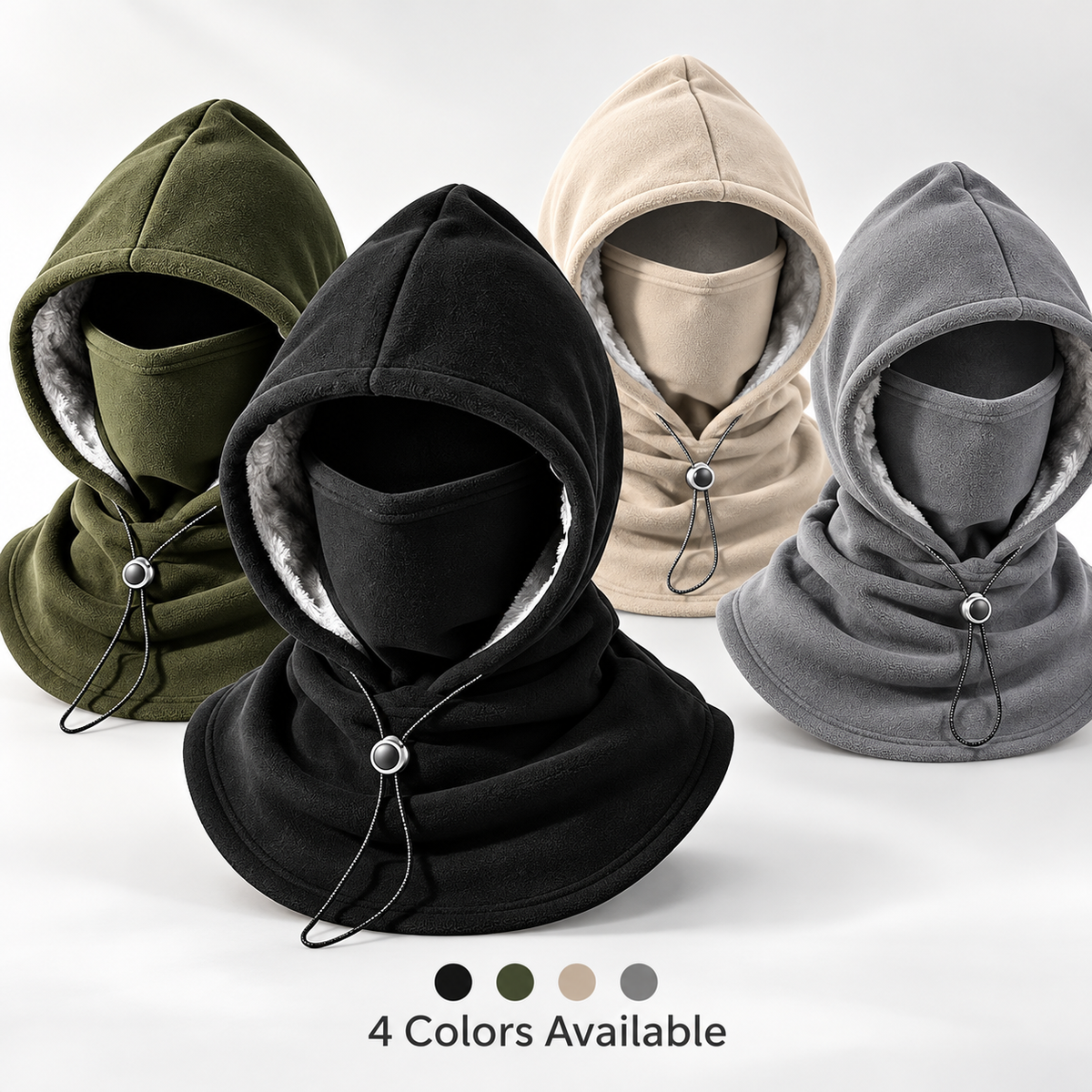 Winter Fleece Hooded Balaclava – Thermal Face Mask & Neck Warmer for Men and Women